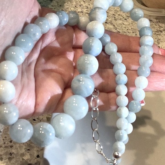 Jay King Sterling Silver Aquamarine Beaded Necklace With Extension Clasp! - Picture 4 of 11